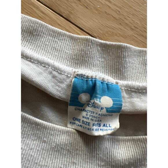 Vintage 80s Mickey Mouse T-Shirt Disney Character Fashions USA One Size Rare - Picture 3 of 4